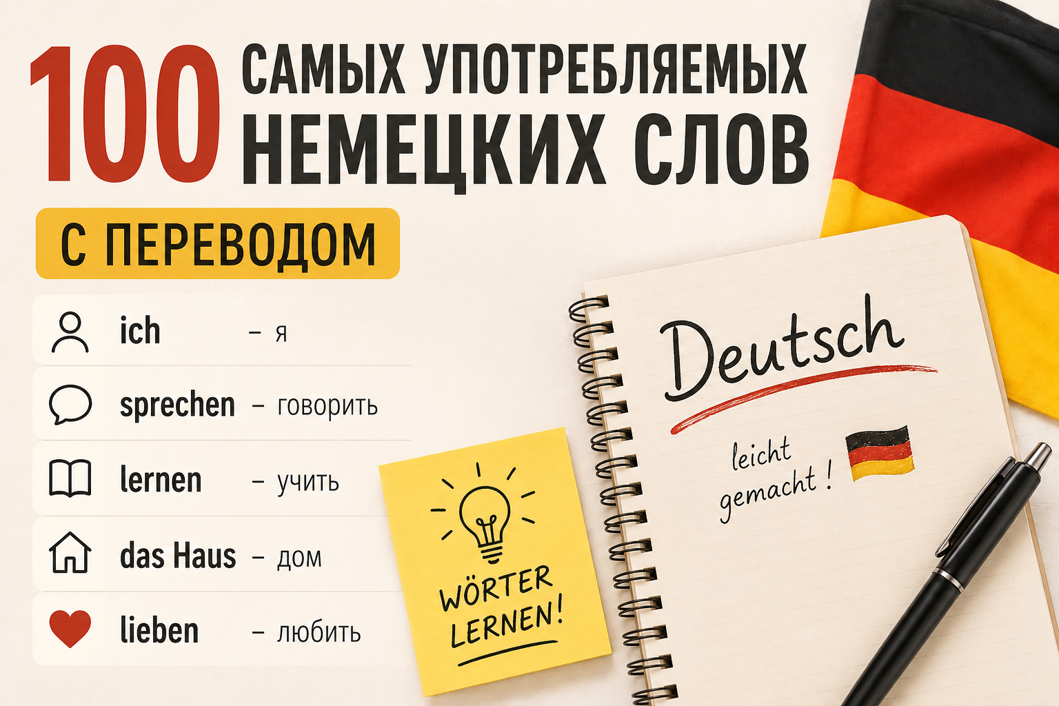 100 немецких слов